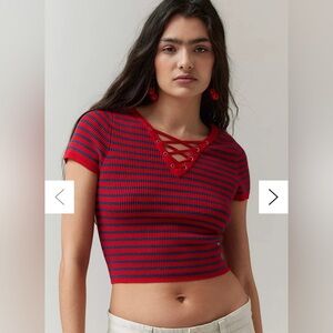 NTW-UO (Urban Outfitters) Crpped Short Sleeve Sweater size S